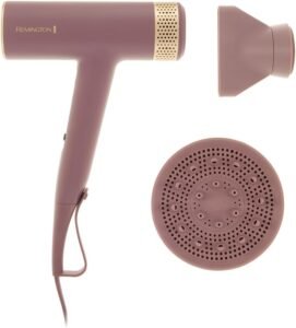 Remington AIRvive™ Haartrockner [leichter langlebiger bürstenloser Digital Motor 110.000U/min] 2 Aufsätze: Diffusor&Stylingdüse (Ionen & Anti-Frizz Technologie,12 Heiz-&Geschwindigkeitsstufen) EC8930