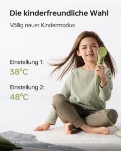 Laifen Mini-Haartrockner, Negativ-Ionen-Haartrockner mit bürstenlosem Motor (110.000 U/min), schnelltrocknend, leiser Reisetrockner (Grien)