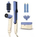 Shark Glam Multistyler und Haartrockner für glatte Haare, Wellen und Locken, mit hitzekontrollierter Keramik, Gloss-Lock-Technologie und Styling-Aufsätzen inkl. Silki, Glossi