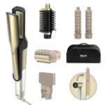 Shark Glam Multistyler und Haartrockner für glatte Haare, Wellen und Locken, mit hitzekontrollierter Keramik, Gloss-Lock-Technologie und Styling-Aufsätzen inkl. Silki, Glossi