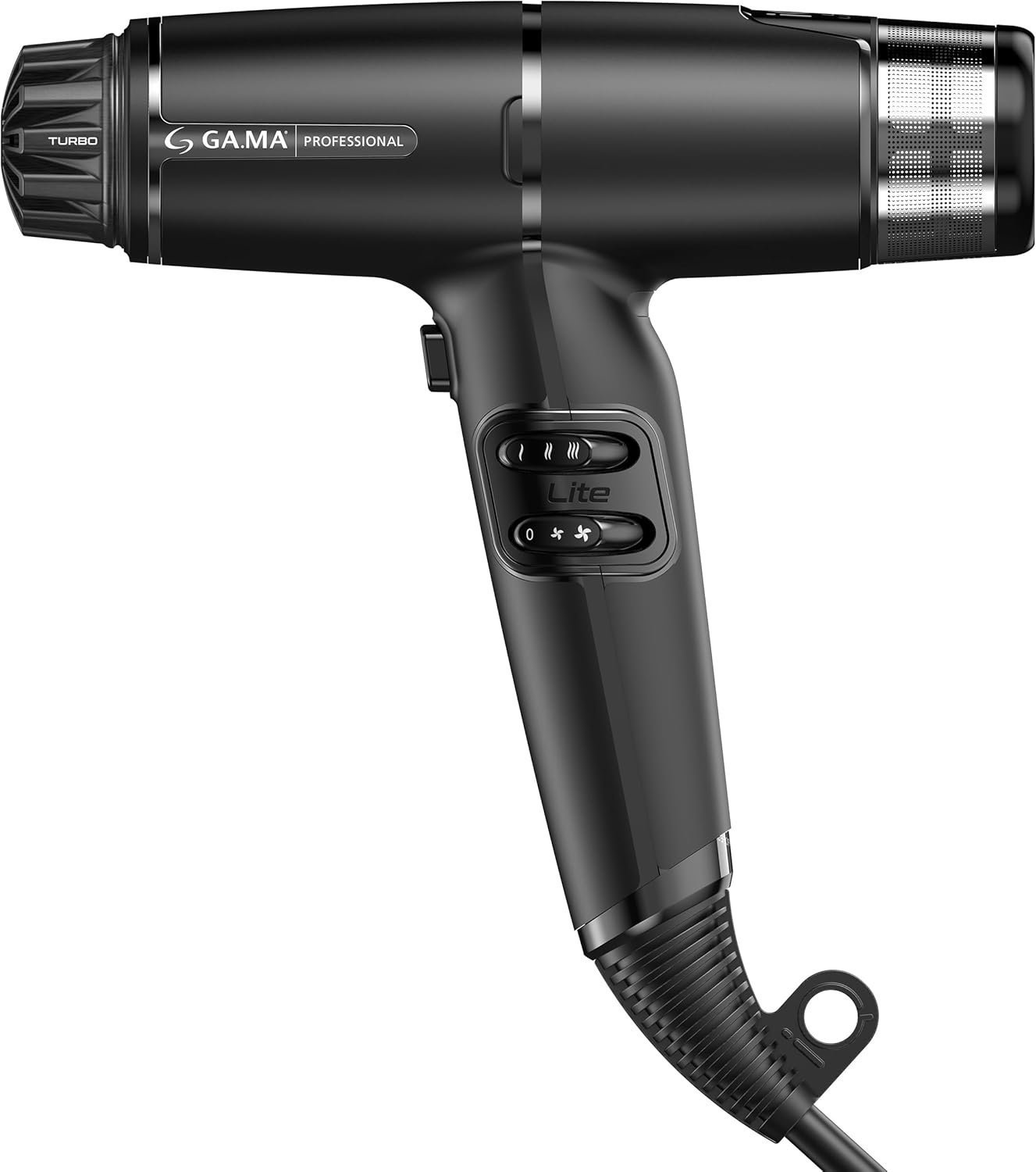 Gama Italy Professional Haartrockner iQ Lite – Leistung 1600W, 110.000 U/min – Oxy Active Technologie für Glanz und langanhaltende Farbergebnisse – Doppelter Filter – Ultraleicht 316g (Schwarz)
