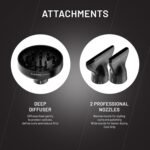 Gama Italy Professional Haartrockner iQ Lite – Leistung 1600W, 110.000 U/min – Oxy Active Technologie für Glanz und langanhaltende Farbergebnisse – Doppelter Filter – Ultraleicht 316g (Schwarz)