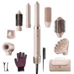 8-in-1 Airstyler – Haartrockner mit Dualspannung und Föhnbürste, inkl. Reisetasche. Automatischer Lockenaufsatz (L/R), schnelles Trocknen, frizzfreies Volumen & Styling ohne Hitzeschäden