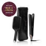 ghd Chronos Festliches Geschenkset - Haarglätter mit Paddelbürste & hitzebeständiger Tasche & Matte