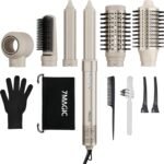 7MAGIC 6 in 1 Airstyler, Hairstyler, Lockenstab Auto-Wrap, Stylen Sie Beach Wave, Ionen Föhn, Professioneller Rundbürstenföhn,Glätteisen, für Besondere Anlässe, Reisen