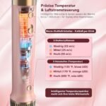 8-in-1 Airstyler – Haartrockner mit Dualspannung und Föhnbürste, inkl. Reisetasche. Automatischer Lockenaufsatz (L/R), schnelles Trocknen, frizzfreies Volumen & Styling ohne Hitzeschäden