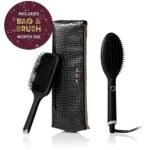 ghd Glide Festliches Geschenkset – Glättende Heißbürste mit Paddelbürste und hitzebeständiger Tasche, krausfreies Finish